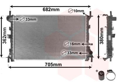 Радиатор охлаждения двигателя VAN Wezel 18002264 цена, от 55.53 USD
